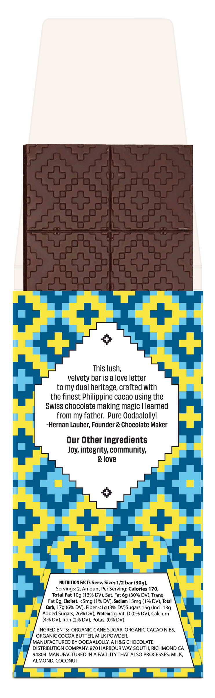 Oodaalolly's Swiss-Style Milk Chocolate 40%